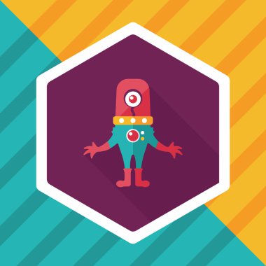 Uzun Gölge, eps10 alanı yabancı düz simgesiyle