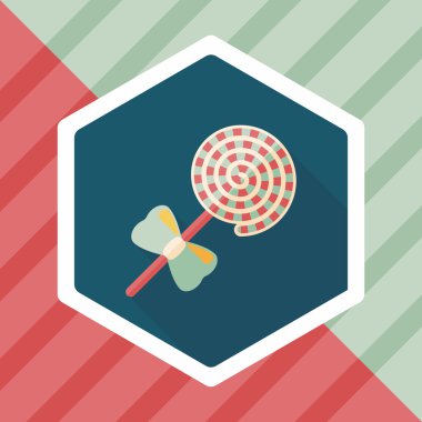 lolipop uzun gölge, eps10 düz simgesiyle