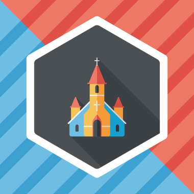 Uzun Gölge, eps10 düğün kilise düz simgesiyle