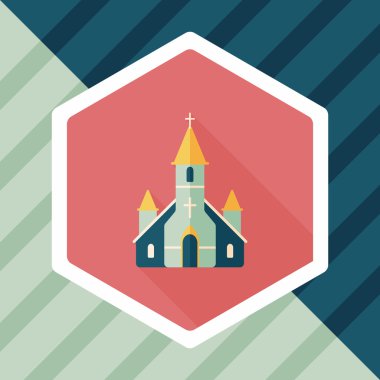 Uzun Gölge, eps10 düğün kilise düz simgesiyle