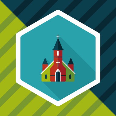 Uzun Gölge, eps10 düğün kilise düz simgesiyle