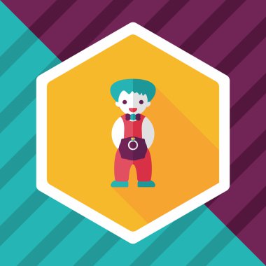 Düğün damat uzun gölge, eps10 düz simgesiyle