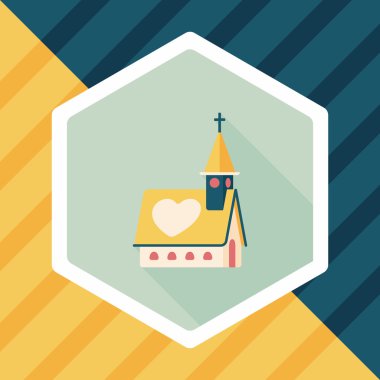 Uzun Gölge, eps10 düğün kilise düz simgesiyle