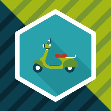 Uzun Gölge, eps10 ile ulaşım scooter düz simgesi