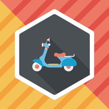 Uzun Gölge, eps10 ile ulaşım scooter düz simgesi