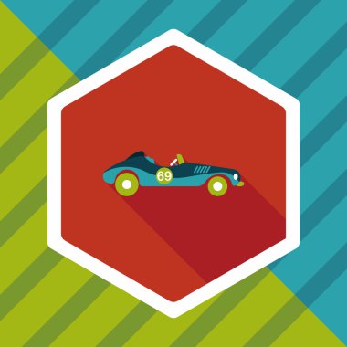 Uzun Gölge, eps10 ile ulaşım açık araba düz simgesi