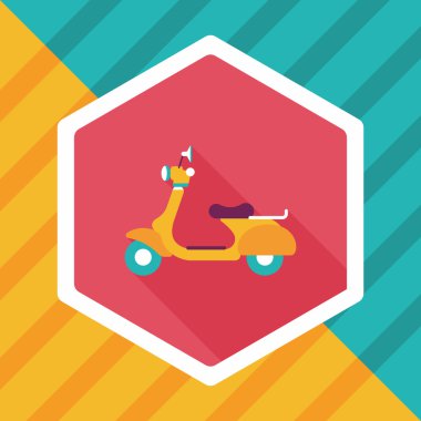 Uzun Gölge, eps10 ile ulaşım scooter düz simgesi