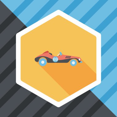 Uzun Gölge, eps10 ile ulaşım açık araba düz simgesi