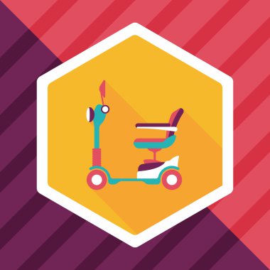 Uzun Gölge, eps10 ile ulaşım scooter düz simgesi