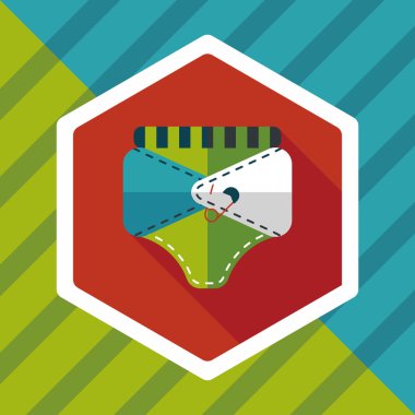 Bebek bezi düz uzun gölge, eps 10 simgesiyle