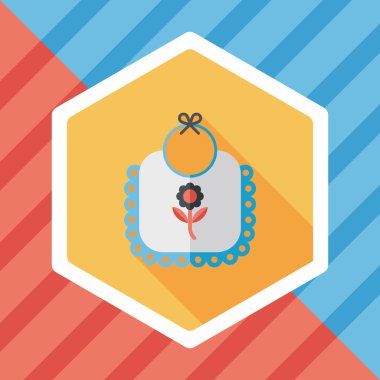 Bebek önlüğü uzun gölge, eps 10 düz simgesiyle