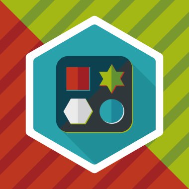 eğitici oyuncak uzun gölge, eps 10 düz simgesi