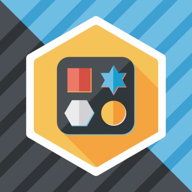 eğitici oyuncak uzun gölge, eps 10 düz simgesi