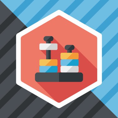 eğitici oyuncak uzun gölge, eps10 düz simgesi