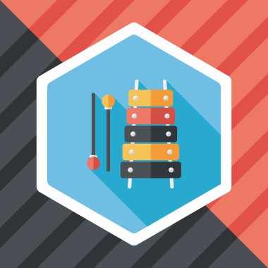 Uzun Gölge, eps10 ksilofon düz simgesi