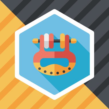 Bebek oyuncak düz simgesi ile uzun gölge, eps10