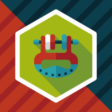 Bebek oyuncak düz simgesi ile uzun gölge, eps10