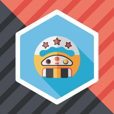 Bebek çıngırağı uzun gölge, eps 10 düz simgesiyle