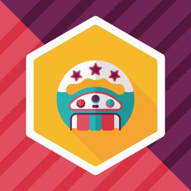 Bebek çıngırağı uzun gölge, eps 10 düz simgesiyle