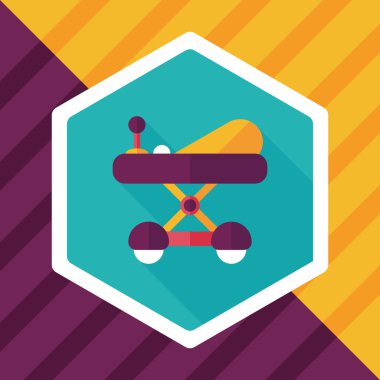 bebeğim walker düz simgesi ile uzun gölge, eps10