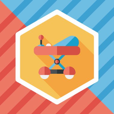 bebeğim walker düz simgesi ile uzun gölge, eps10