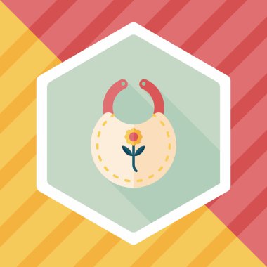 Bebek önlüğü uzun gölge, eps 10 düz simgesiyle