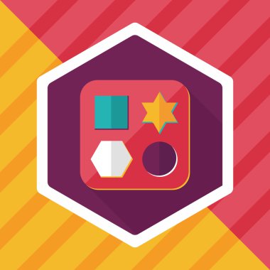 eğitici oyuncak uzun gölge, eps 10 düz simgesi