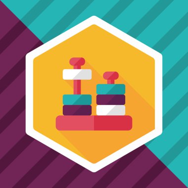 eğitici oyuncak uzun gölge, eps10 düz simgesi