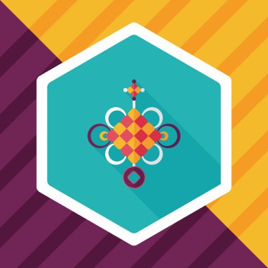 Uzun Gölge, eps10, şanslı Çince Çin yeni yılı düz simgesi