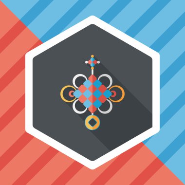 Uzun Gölge, eps10, şanslı Çince Çin yeni yılı düz simgesi