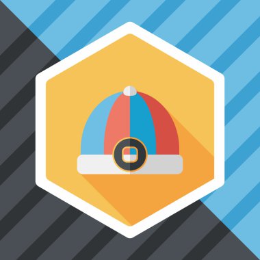 Çince hat düz simgesi ile uzun gölge, eps10