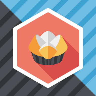 Çin yeni yılı düz uzun gölge, eps10, Çinli Buhar simgesi