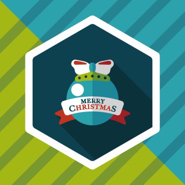 Uzun Gölge, eps10 ile Noel top düz simgesi