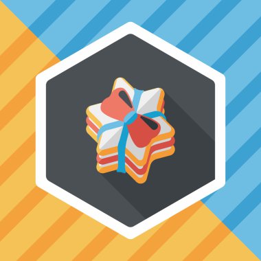 Uzun Gölge, eps10 hediye düz simgesi