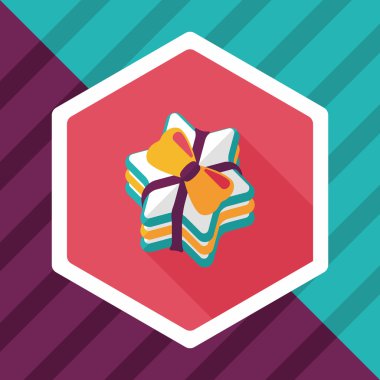 Uzun Gölge, eps10 hediye düz simgesi