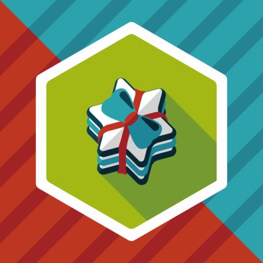 Uzun Gölge, eps10 hediye düz simgesi