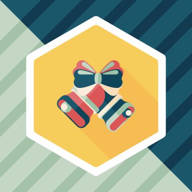 Noel çanları düz simgesi ile uzun gölge eps10