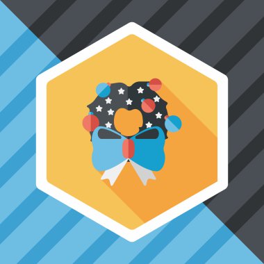 Noel şerit düz simgesi ile uzun gölge eps10