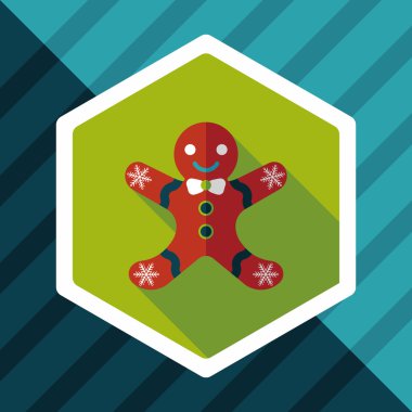 Uzun Gölge, eps10 ile Santa hediyeler düz simgesi