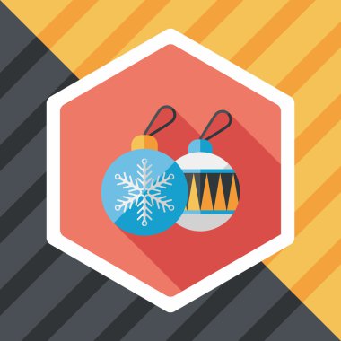 Uzun Gölge, eps10 ile Noel top düz simgesi