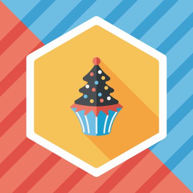 Uzun Gölge, eps10 ile Noel ağacı düz simgesi