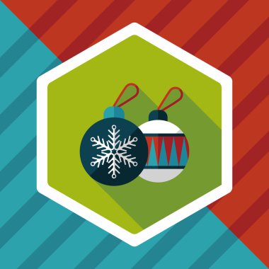 Uzun Gölge, eps10 ile Noel top düz simgesi