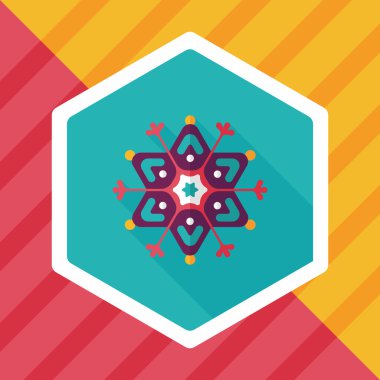 kar tanesi düz simgesi ile uzun gölge eps10