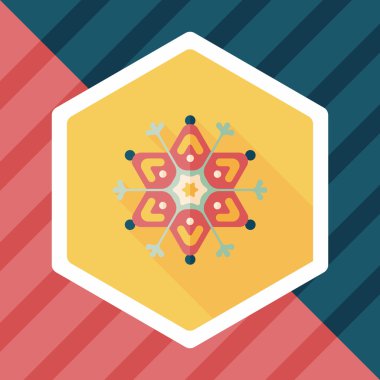 kar tanesi düz simgesi ile uzun gölge eps10