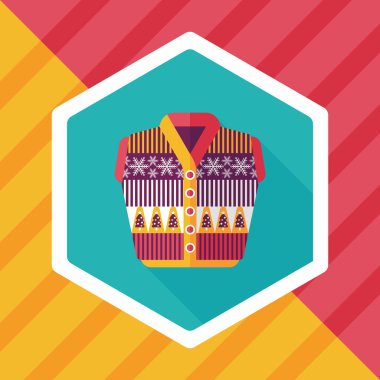 Kazak düz simgesi ile uzun gölge, eps10