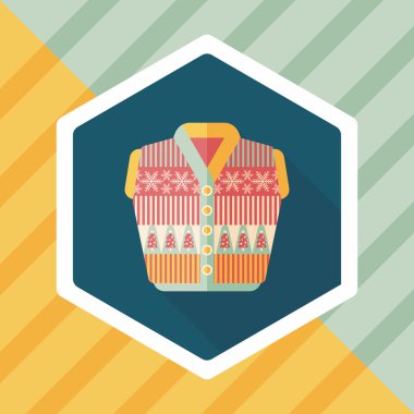 Kazak düz simgesi ile uzun gölge, eps10