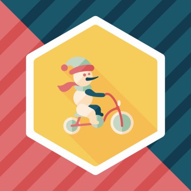 kardan adam ile uzun gölge, eps10'deki bisiklet düz simgesi