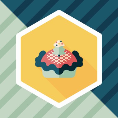 Uzun Gölge, eps10 ile Noel pie düz simgesi