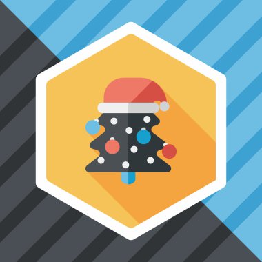 Uzun Gölge, eps10 ile Noel ağacı düz simgesi