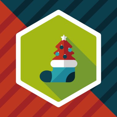 Uzun Gölge, eps10 ile Noel ağacı düz simgesi